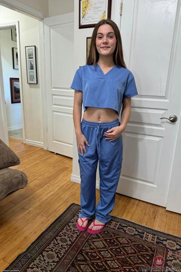 Juniper Ren in ATK Petites set Naughty Nurse BTS